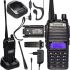 Baofeng UV82 5W Dual-band Walkie-talkie with 128 Channels Up to 7 km Portable Digital Radio with Headset and Dual Button 2800mAh UV-82 Black