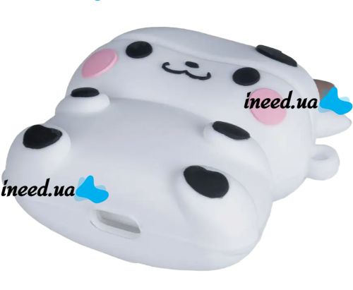 Захисний протиударний чохол Case 3D Cute Cow корівка для навушників Apple AirPods Pro 1, 2 силіконовий кейс Корівка з повним захистом і карабіном