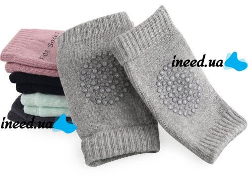Антискользящие детские наколенники для ползанья Children Thicken Knee Protector защитные наколенники с силиконом от синяков и ушибов из хлопка