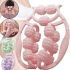 Кольцевой роликовый массажер Spirill massager AND526 для глубокого массажа тканей и мышц для шеи 15 колес, Антицеллюлитный ручной ролик для тела