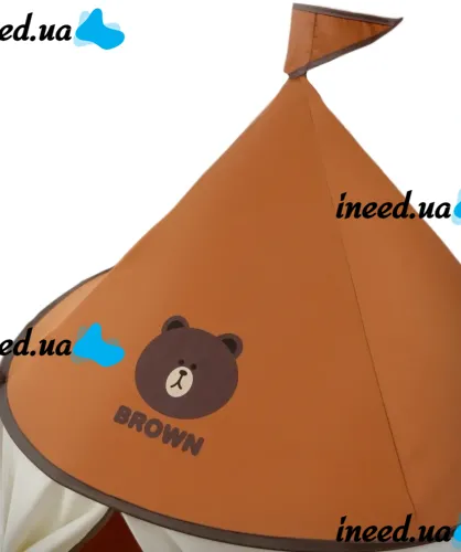 Bear Play Tent Bear Play Tent with flag and window, Bear Play Tent 110x110x130 cm for home and outdoors with bag for children