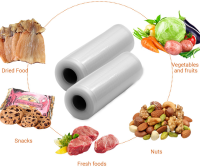 Вакуумные пакеты для вакууматора, вакуумного упаковщика 5 м х 25 см в рулоне, пленка для хранения пищевых продуктов