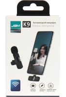 Бездротовий петличний мікрофон K9-IP з Lightning для смартфона IOS з прищіпкою на одяг, петличка з шумозаглушенням для блогера до 20 м K9 Чорна