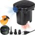 Електричний Автоматичний компресор насос Lebecom Air Pump GR-109 для накачування надувних матраців, м'ячів і човнів 3 перехідника 220V від мережі
