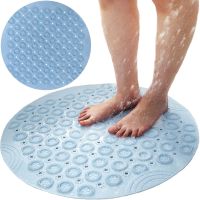 Нековзний килимок для душу Massage Foot Rad 35 см, силіконовий, масажний килимок-щітка для стоп, круглий, гумовий килимок для ванни на присосках