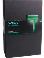 Professional hair Dryer for styling and drying VGR V-431 Green with ionization nozzle, overheating protection and cold air mode 1800W 
