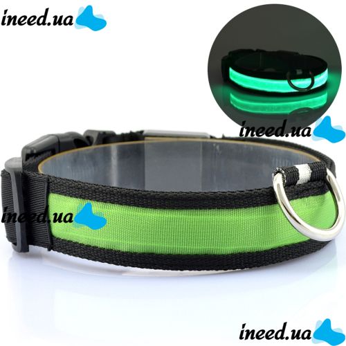 Luminous Fabric Collar Glow Ring for Cats and Dogs LED Neon with LED Backlight on Battery with USB for Pets
