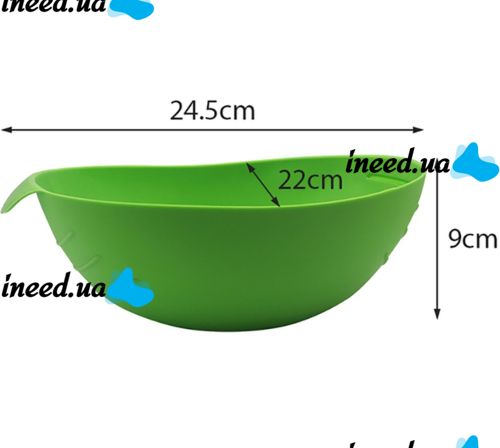 Силіконова миска для випічки Silicone Cooking Pocket 24.5 * 22 см миска-форма, конверт для запікання і готування, кругла форма для кухні Зелена