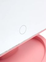 Косметическое сенсорное зеркало для макияжа Magic MakeUp Mirror вращается на 180 настольное зеркало на подставке с подсветкой 22 LED USB Розовое