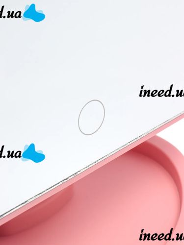 Косметическое сенсорное зеркало для макияжа Magic MakeUp Mirror вращается на 180 настольное зеркало на подставке с подсветкой 22 LED USB Розовое
