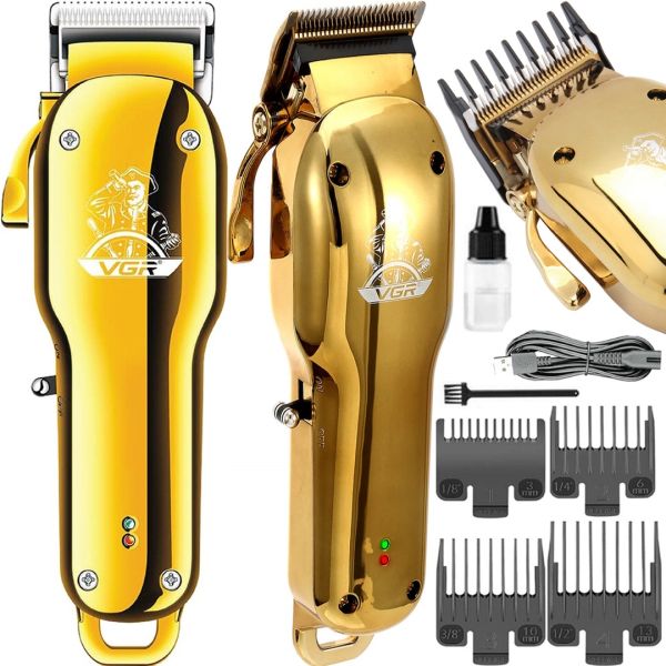 Wireless Hair and Beard Clipper VGR V-678 4 in 1 with a set of removable attachments, professional rechargeable men's car USB V678