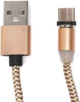 Магнітна зарядка для телефону Hoco X - cable Magnetic 3 в 1 круглий USB кабель micro lightning type-c 1 м шнур з LED підсвічуванням M3 для Android IOS