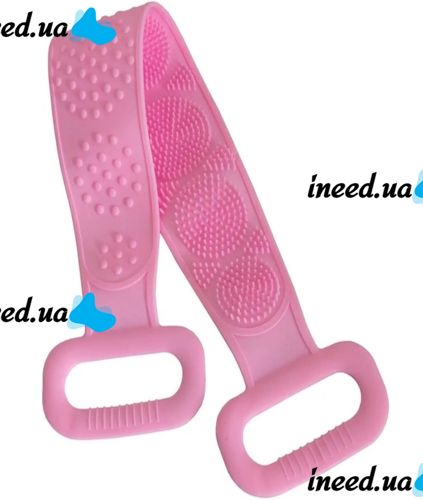 Silicone Double-Sided Body Scrubber, 70 cm, Body Scrubber and Massager, Shower and Bath Massage Brush with Handles, Silica Gel Bath Brush