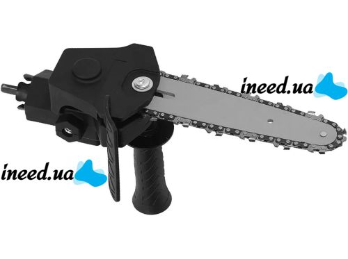 Drill Adapter Attachment 4" Chain Saw with Quick-release Mechanism for Drills and Screwdrivers for Cutting and Sawing Different types of wood Black