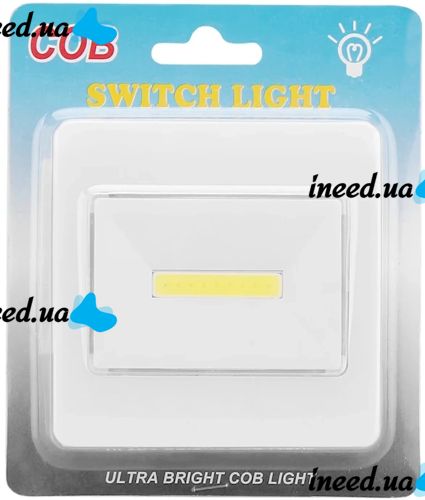 Світлодіодний настінний LED світильник COB UP! LP-9102E на батарейках light switch бездротовий переносний вимикач, підсвічування на магніті липучці