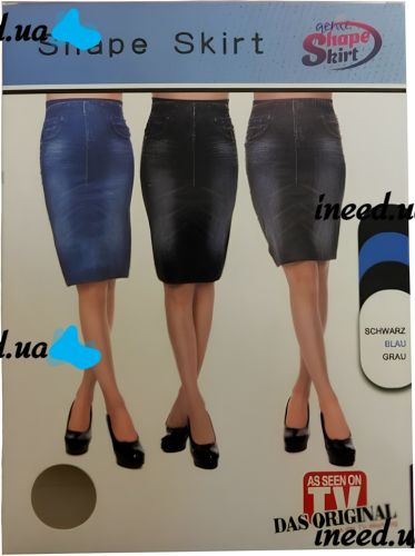 Skinny Denim Skirt Shape Skirt TV-352 for Waist Correction with High Rise Trim N Slim Women's Shapewear Skirt