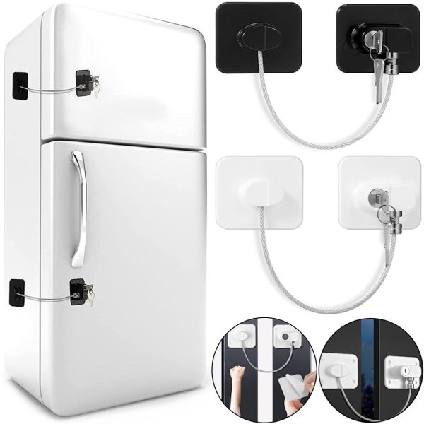 Блокировщик окон с ключом Child Safety Lock AND-93 детский замок безопасности, защита на мебель, шкаф, холодильник, блокиратор с тросом для детей