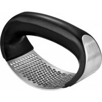 Прес подрібнювач Arc-Shaped Garlic Press для часнику, Ручна часничниця, Часникодавка, натискна часникодавилка з нержавіючої сталі Чорна