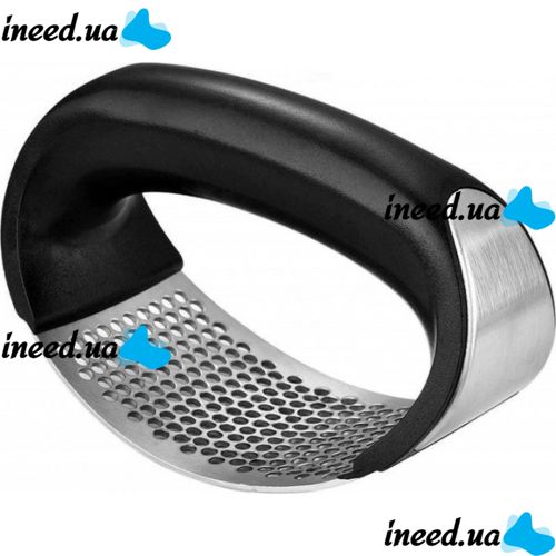Прес подрібнювач Arc-Shaped Garlic Press для часнику, Ручна часничниця, Часникодавка, натискна часникодавилка з нержавіючої сталі Чорна