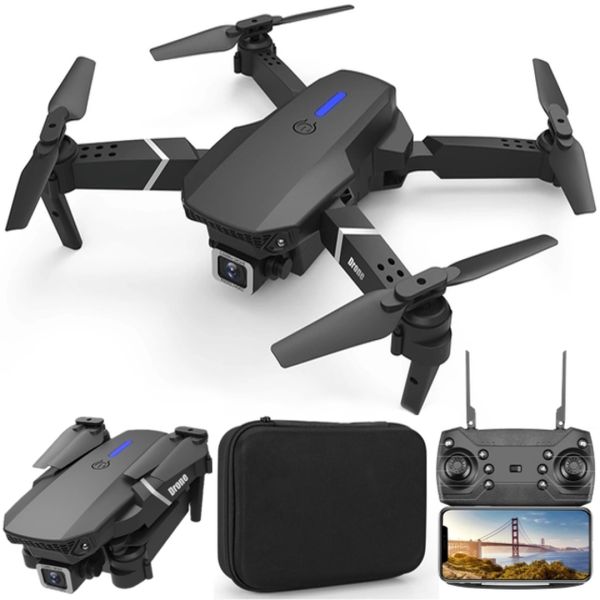 Складной радиоуправляемый квадрокоптер Foldable S-89 Pro Black FPV с 4K HD камерой, Черный летающий коптер на пульте управления s89