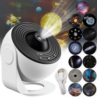 Проектор звездного неба Galaxy Projector 360° Akenori PG-2000 13 в 1 светодиодный галактический ночник с таймером, домашний планетарий 13 космических картриджей