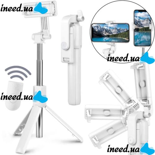 Wireless Monopod Tripod for Phone Selfie Stick R1 Portable Selfie Stick on Tripod with Bluetooth Remote Tripod for Android, IOS with Bluetooth