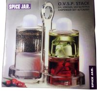 Настільний набір для спецій Spice Jar. O. V. S. P. stack Dispenser set органайзер для зберігання олії, оцту, перцю і солі на 4 ємності з підставкою