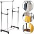 Double-Pole TM-0032 floor mobile telescopic clothes storage rack, hanger on wheels up to 30 kg TM0032