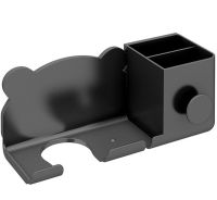 Настенный держатель полка Storage Shelf QJ-996 для фена и штекера с отсеком для хранения ванных принадлежностей, Органайзер в ванную на липучке