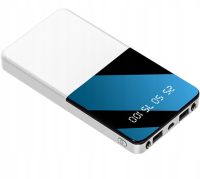 Зарядний пристрій УМБ Power Bank 20000 mAh Xiaomi Power Quantus MI 2.1 C 2xUSB повербанк з ліхтариком, зовнішній акумулятор батарея для телефону