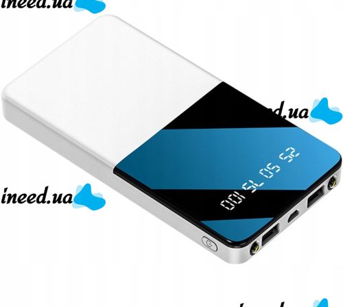 Зарядний пристрій УМБ Power Bank 20000 mAh Xiaomi Power Quantus MI 2.1 C 2xUSB повербанк з ліхтариком, зовнішній акумулятор батарея для телефону