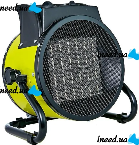 Тепловая пушка Grunfeld GG1506-2 3000W 3 режима до 280 м3/ч, Электрический напольный обогреватель тепловентилятор NF-002 3кВт от сети Желтый