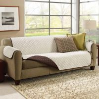 Двостороння накидка чохол на диван Couch Coat з мікрофібри, захисне двостороннє водонепроникне стьобане покривало для дивана