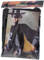Children's Zorro Carnival Costume with Mask, Zorro Super Hero Masquerade Costume for kids from 3 to 10 years old Black