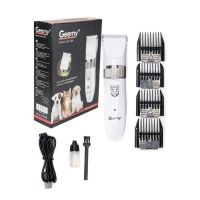 Беспроводная аккумуляторная машинка для стрижки животных Gemei GM-634, Грумер, триммер для собак и котов, машинка для груминга