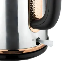 Electric kettle Domotec MS-7849 for 1.7L tabletop disk electric kettle Domotec 2200W with thermometer and automatic unplugging