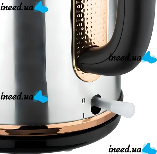 Electric kettle Domotec MS-7849 for 1.7L tabletop disk electric kettle Domotec 2200W with thermometer and automatic unplugging