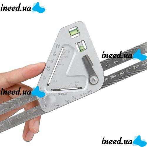 Metric square for Common carpenters with a level ( construction angle ruler )