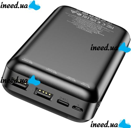 Зовнішній акумулятор повербанк Power Bank Borofone Bj27a 20000mAh 15W 2USB TYPE-C з швидкою зарядкою, портативний зарядний пристрій батарея 3 виходи