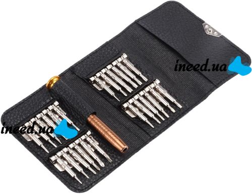 A set of screwdrivers with magnetic bits 25 in 1 set of tools for repairing and disassembling phones electronics mini screwdrivers for a radio master in a case
