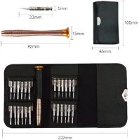 A set of screwdrivers with magnetic bits 25 in 1 set of tools for repairing and disassembling phones electronics mini screwdrivers for a radio master in a case