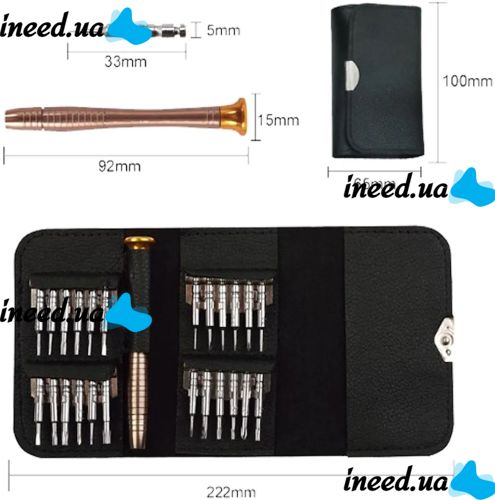 A set of screwdrivers with magnetic bits 25 in 1 set of tools for repairing and disassembling phones electronics mini screwdrivers for a radio master in a case