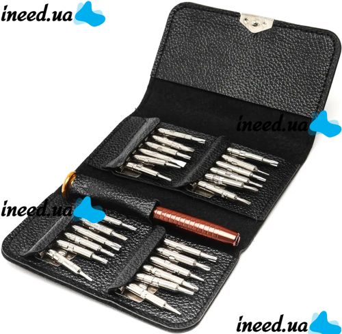 A set of screwdrivers with magnetic bits 25 in 1 set of tools for repairing and disassembling phones electronics mini screwdrivers for a radio master in a case