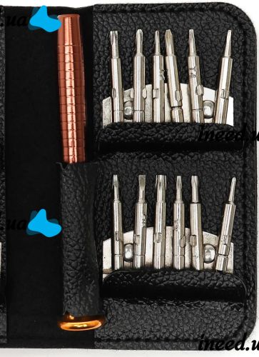 A set of screwdrivers with magnetic bits 25 in 1 set of tools for repairing and disassembling phones electronics mini screwdrivers for a radio master in a case
