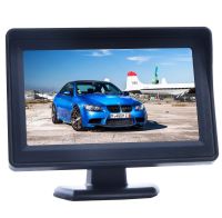 Монитор автомобильный TFT LCD экран 4,3” Дисплей LCD 4.3' для камеры заднего вида в автомобиль, Автомонитор на ножке Дисплей 320х240 в машину Черный