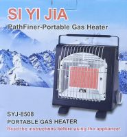 Table gas heater SI YI JIA SYJ-8508 stove for 1 burner with piezo ignition, ceramic heater and cylinder adapter Ax-016-3