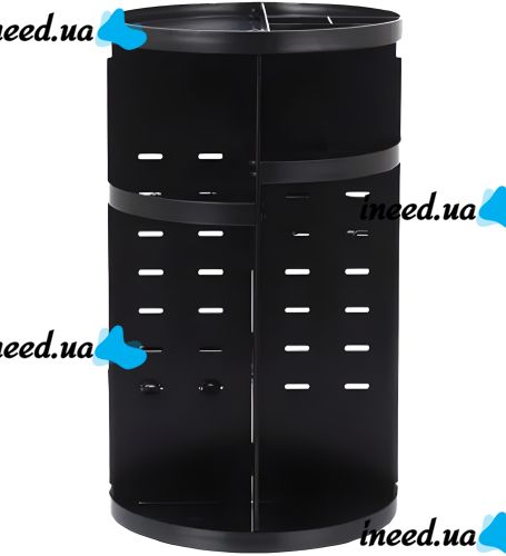 Поворотний органайзер для косметики Rotation Cosmetic Box 360 SX249, косметичний бокс підставка 7006 для зберігання кистей та інструментів Чорний