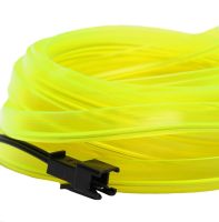 Світлодіодна силіконова стрічка LED NEON 0729 Yellow 5 м з блоком живлення, універсальна неонова гнучка підсвітка 12v-220v 5m в силіконі Жовта