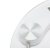 Электронные напольные весы Domotec MS-2003A до 180 кг, Круглые стеклянные весы с Led дисплеем домашние для взвешивания шаг 0.1 кг MS2003A Прозрачные