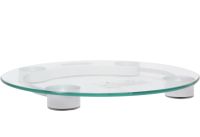 Электронные напольные весы Domotec MS-2003A до 180 кг, Круглые стеклянные весы с Led дисплеем домашние для взвешивания шаг 0.1 кг MS2003A Прозрачные